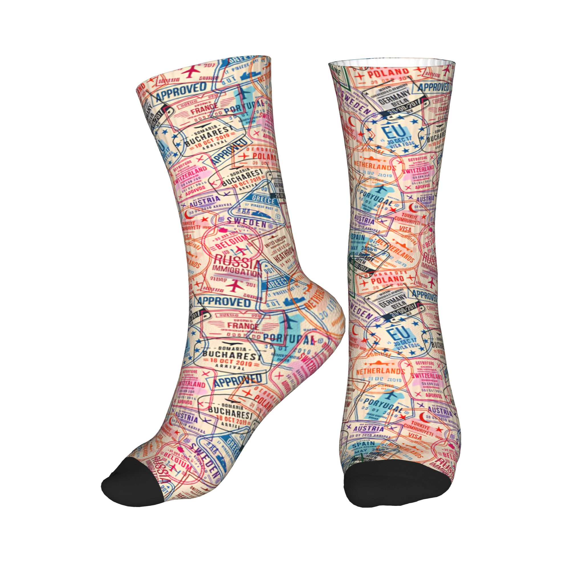 Pastel Europe Travel Collage P - Dress Sock Men review and price